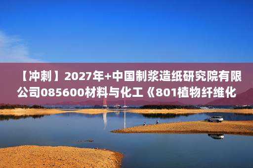 【冲刺】2027年中国制浆造纸研究院有限公司085600材料与化工《801植物纤维化学》考研冲刺模拟五套题及参考答案